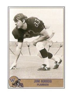   Jim Krieg Washington Huskies Football Greats Football Trading Card #36
