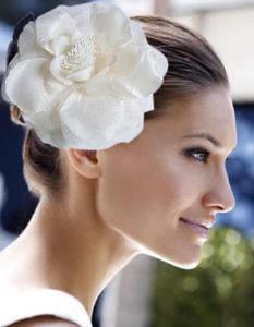 Big Ivory Bridal Hair Flower Clip Brooch Wedding Bridesmaid Prom