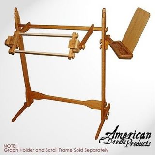 American Dream Twin Towers Red Oak Scroll Frame Floor Stand