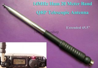 14MHz Ham Amateur Radio 20 Meter Band 45.5 HF BNC QRP Telescopic 