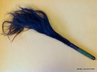   Eruke Horse tail Santeria Africa Original Beaded Fly Swatter whisk