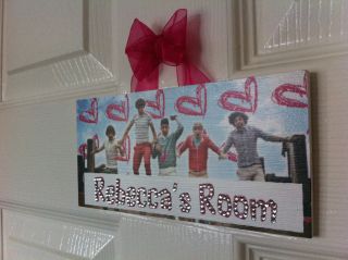 One Direction Wooden Name Door Plaque Personalised Gift