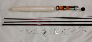 PC, 4 WT, 8 1/2 FT FLY ROD KIT, Nickel Silver, TWO TIPS, by Roger