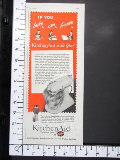 1951 HOBART KITCHEN AID Food Mixer magazine Ad beater Coffee Mill 