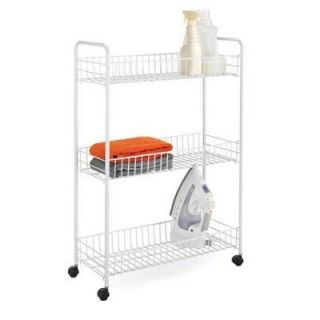   Cart Carrier Storage Rack Holder Stand Shelves Basket Home Laundry