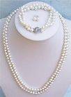 Beautiful 45 5 6 9 10mm white freshwater pearl necklace