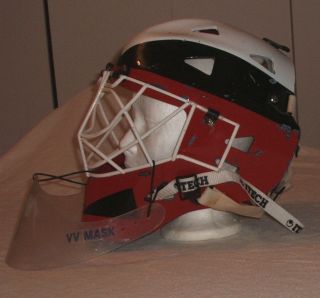Vintage Ice Hockey Goalie Mask Cateyes Cat Eyes Cage Helmet Jerry Van 
