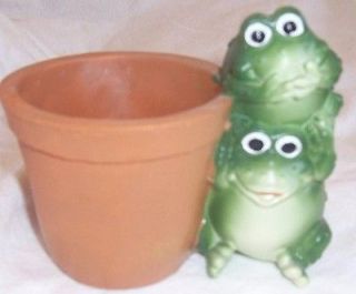 VERY CUTE FROGS PLANTER,LATEX MOLD,CONCRETE/​PLASTER