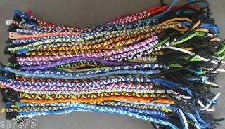   10 colorful twisted friendship bracelets handmade Peruvian lot