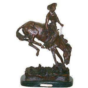 Outlaw by Frederic Remington Solid Bronze Collectible Sculpture Statue 