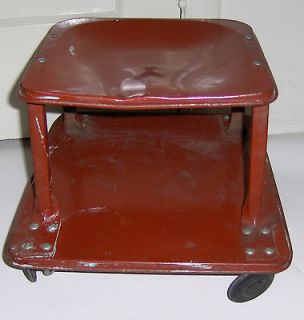 ANTIQUE VINTAGE GARAGE FLOOR CREEPER ROLLING AUTO MECHANIC SHOP STOOL 