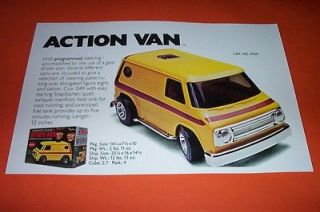 70s COX ACTION VAN POSTER gas powered toy van poster