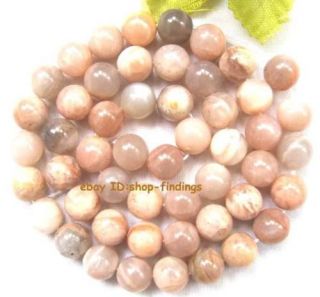 round smooth natural sunstone gemstone loose Beads 15