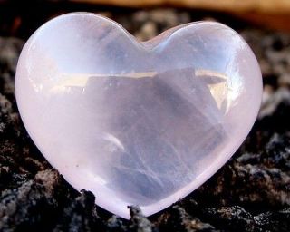 Fat Puffy Rose QUARTZ Crystal Gemstone HEART Rock Crystal Healing Love 