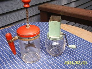Vintage Glass Nut Meat Grinder/Choppers/Grater~ Retro Kitchen~Anchor 