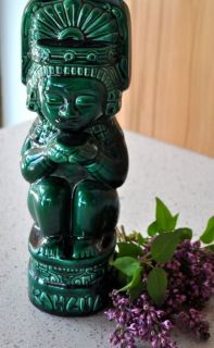 Kahlua Bottle Dark Green Tiki perfect for bar display decorative 