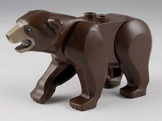 LEGO BROWN BEAR MINIFIG rare animal 4440 4438 forest police