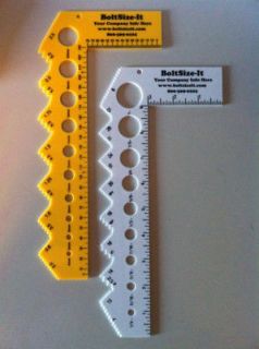 INCH & METRIC BOLT GAUGE WITH THREAD PITCH (L GAGE)