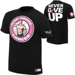 WWE JOHN CENA RISE ABOVE CANCER OFFICIAL T SHIRT ALL SIZES AUTHENTIC