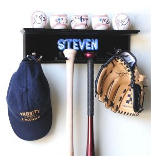   Bats, Cap, and Glove Shirt Jacket Softball Display Case Wall Rack