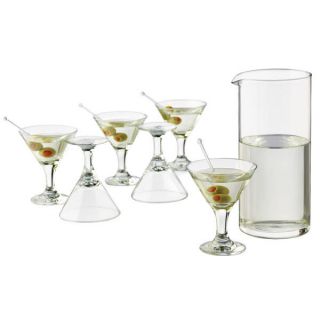 Libbey Just Cocktails Mini Martini Glass & Pitcher Set   7 Pieces 