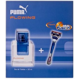 Puma Flowing 50ml EDT Spray + Gillette Fusion Razor Gift Set