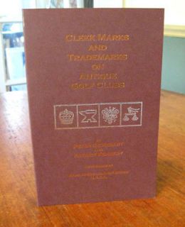 golf club reference book CLEEK MARKS AND TRADEMARKS antique golfing 