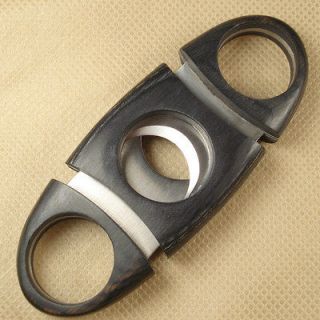 Classic Black wood Stainless steel Cigar cutter fx34