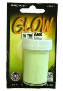 Pro Art Glow in the Dark Luminous Acrylic Paint 1oz Jar