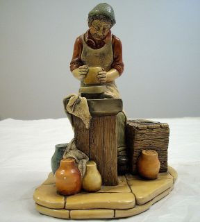   ENGLAND FIGURINE STATUE POTTER # 844 SIGNED ISOH 8 1/2 INCH
