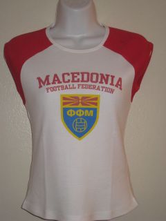 MACEDONIA Football Federation Girls  Junior Cap sleeve shirt