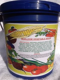 101 Variety, Heirloom, Non GMO, 2013 GARDEN/SURVIVA​L Seed Bucket 
