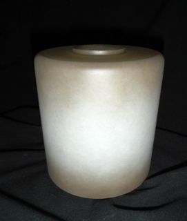 Vtg Satin Glass Torchiere Light   Lamp Shade   Browns   Mid Century 