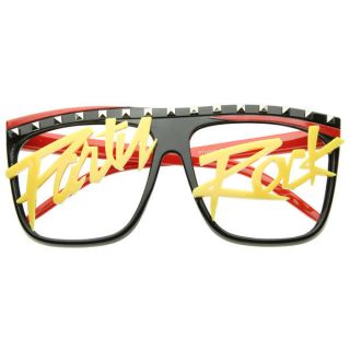   Party Rock LMFAO Retro Celebrity Glasses Sunglasses Wayfarer Black Red