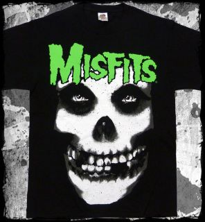 Misfits   Glow In The Dark Jurek Skull t shirt   Official   FAST SHIP
