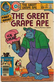 Grape Ape #1 Comic Bronze Age Charlton Hanna Barbera