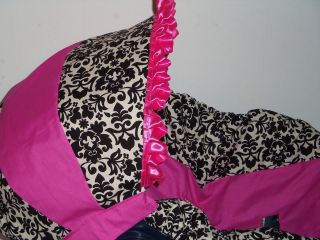   Leopard Baby Infant Car Seat Cover Graco baby or evenflo Hot pink