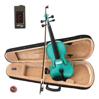 Newly listed NEW Crescent 4/4 GREEN ACOUSTIC Violin+CASE+RO​SIN 