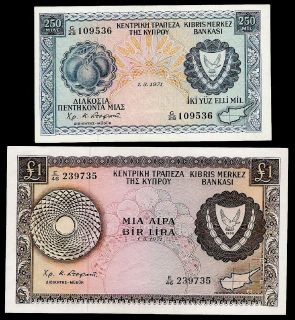 CYPRUS  EUROPEAN UNION   250 MILS & 1 POUND   01 MARCH 1971   P41 