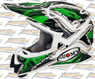 Suomy Mr Jump MX Monster Green Fox Dirt Bike Motocross Helmet Large