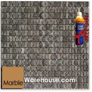 12X12 Green Pendora Marble Tile & Stone Mosaic Sheet for Flooring 
