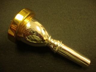 Bach Style 18T Tuba Mouthpiece Gold Rim and Cup NEW