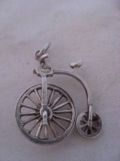 VINTAGE 1960s SILVER penny farthing bicycle NUVO CHARM