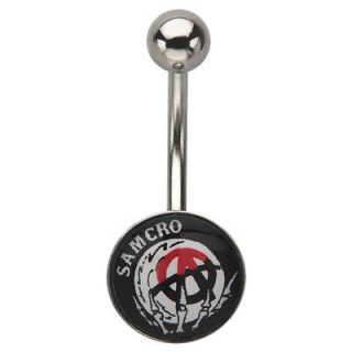   Of Anarchy SOA Road Gear Reaper Samcro Biker Body Jewelry Belly Ring