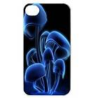 NEW Blue Mushrooms Groovy Image in iPhone 4 or 4S Hard Plastic Case 