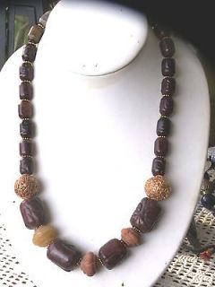 Exquisite necklace with antique carved red jade beads