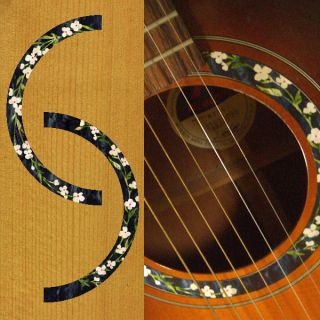Rosette (Flowers) Inlay Sticker Decal Acoustic Guitar