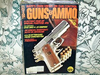 GUNS & AMMO 12/1977~WINCHE​STER O/U~PACHMAYR 45~REMINGTON PUMP 22 