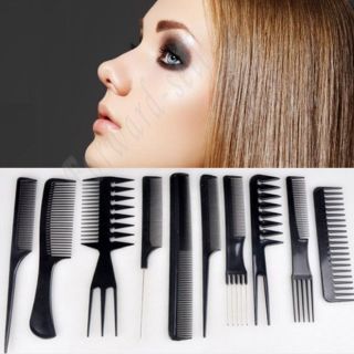 10pcs Professional Combs Hairdressing Hairdresser Salon Styling 
