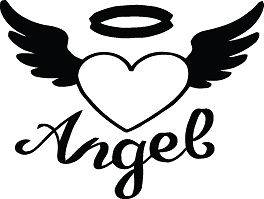 NEW Angel Sticker Halo And Wings Heart Decal Love For Auto Car Truck 